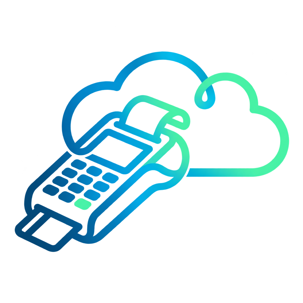 Símbolo de GridePos: terminal conectado a la nube.